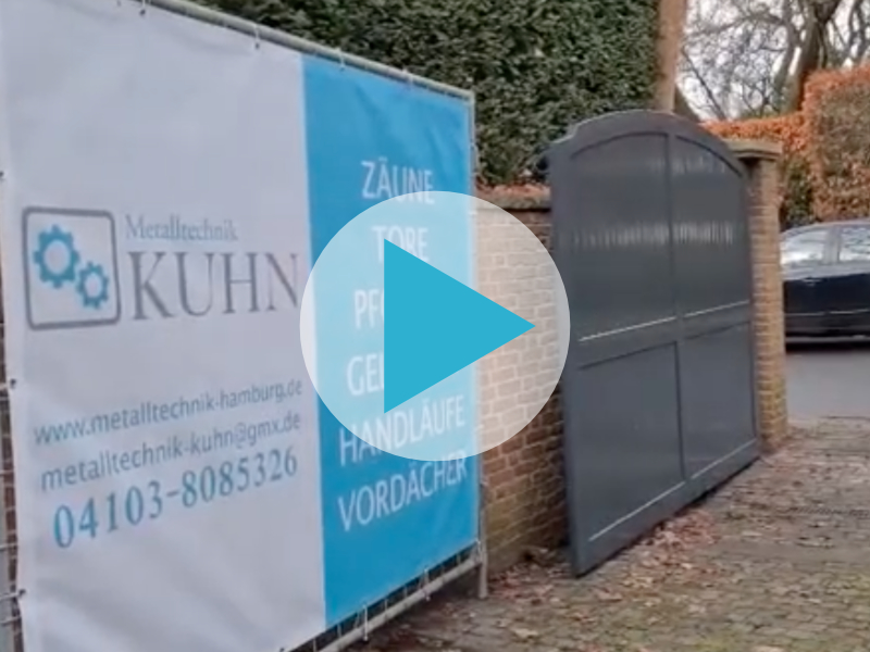 Elektr. Einflügeliges Tor – Feuerverzinkt Und Pulverbeschichtet