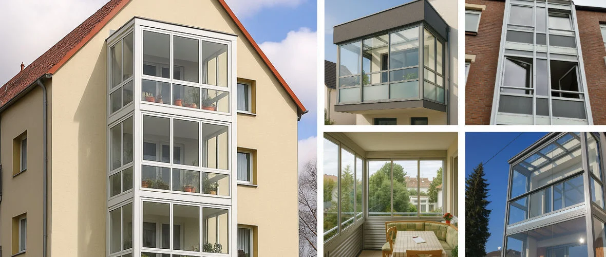 Balkon Wintergarten verschiedene Varianten